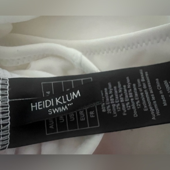 HEIDI KLUM Designer Stunning Sun Muse Classic Demi White One Piece Sz 10 - Picture 5 of 8
